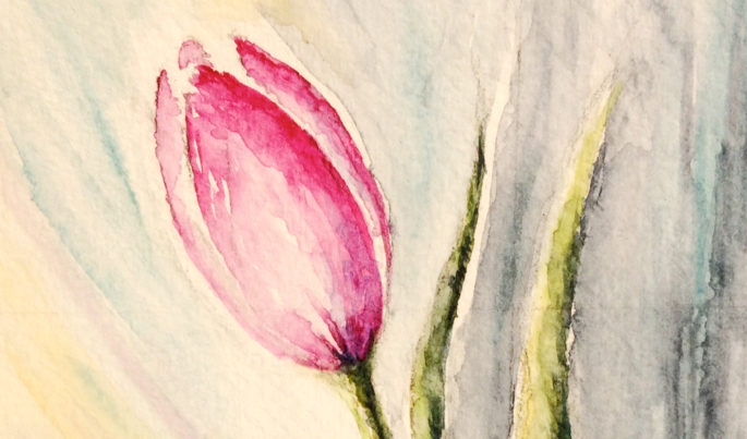 tulipe à l'aquarelle